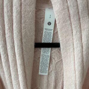 Lululemon Light Pink Cable Knit Cardigan
